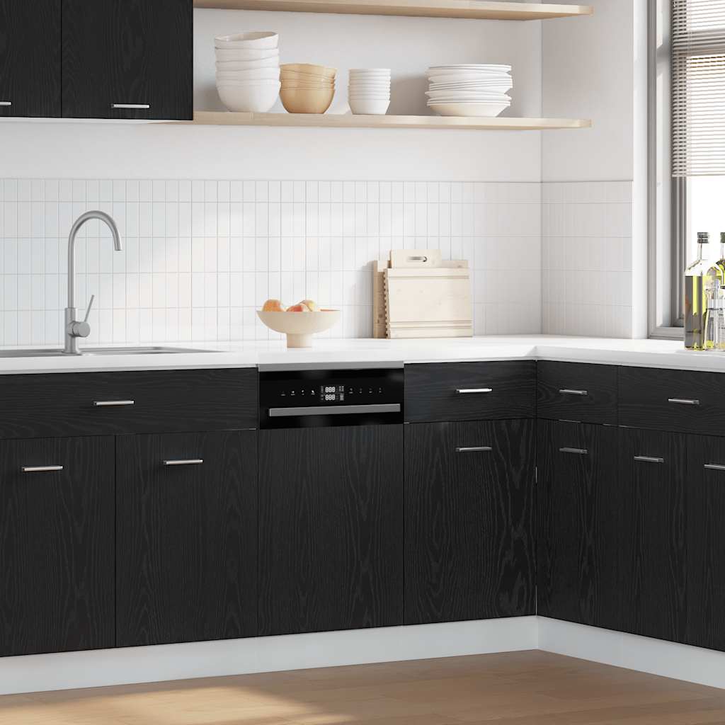 Pannello Lavastoviglie “Lyon” Rovere Nero 45x1,5x67 cm | homemem39