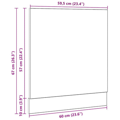 Pannello Lavastoviglie “Lyon” Rovere Nero 60x1,5x67 cm - homemem39