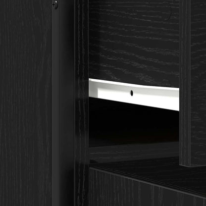 Credenza Rovere Nero 70 x 30 x 80 cm Legno multistrato
