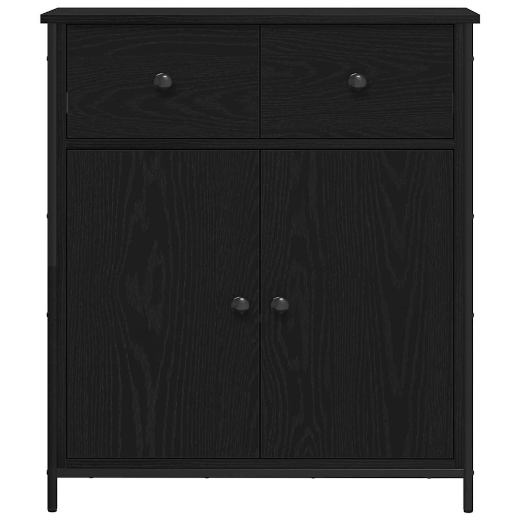 Credenza Rovere Nero 70 x 30 x 80 cm Legno multistrato