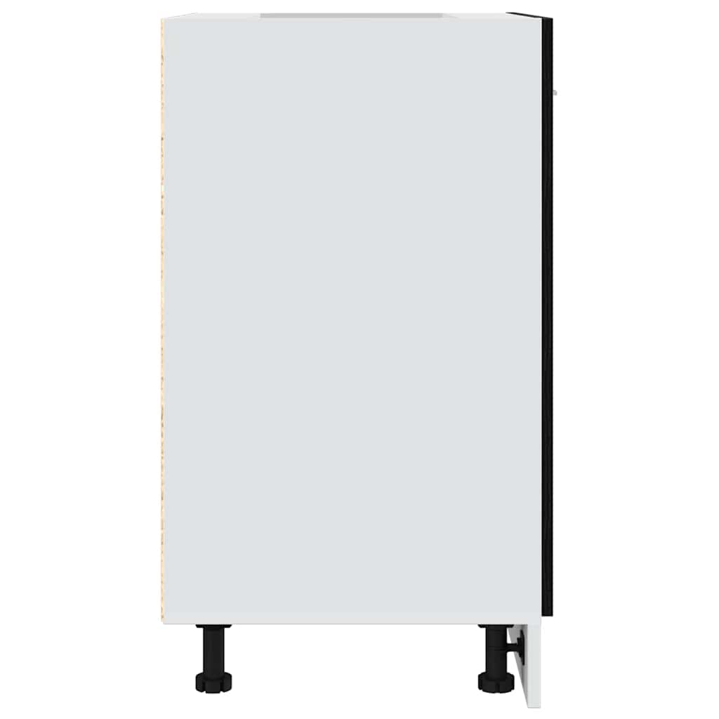 Mobile Base Rovere Nero 60x46x81,5 cm Legno Ingegnerizzato