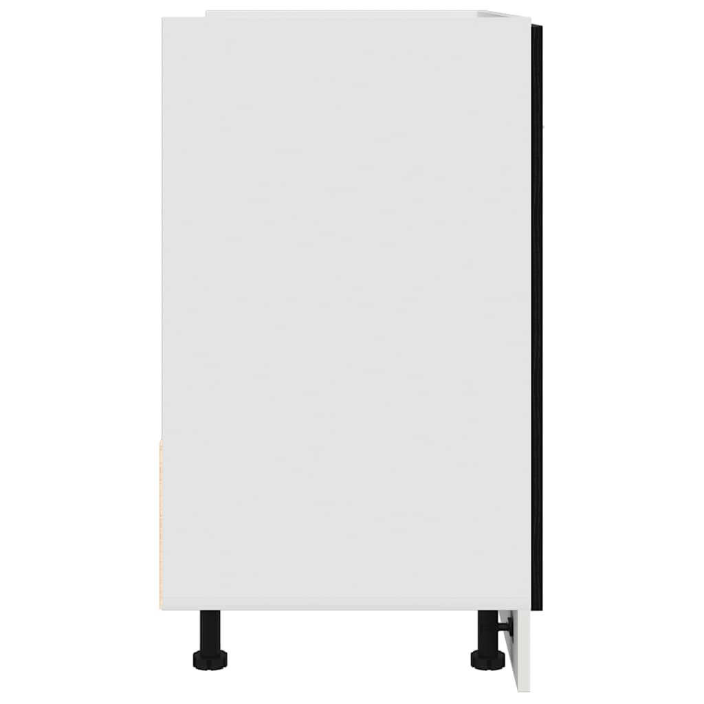 Mobile Sotto Lavello Rovere Nero 80x46x81,5 cm
