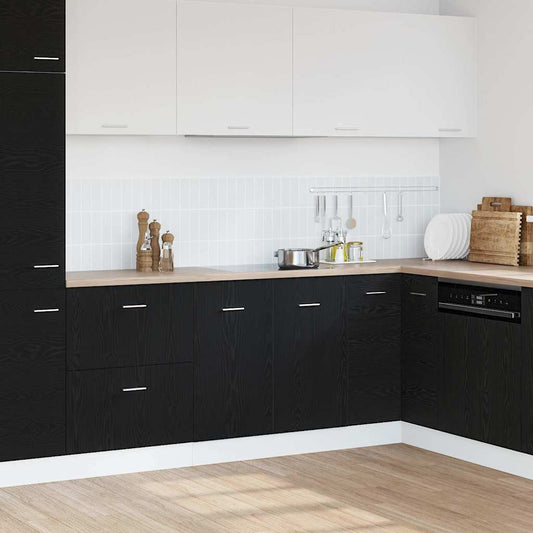 Mobile Sotto Lavello Rovere Nero 80x46x81,5 cm