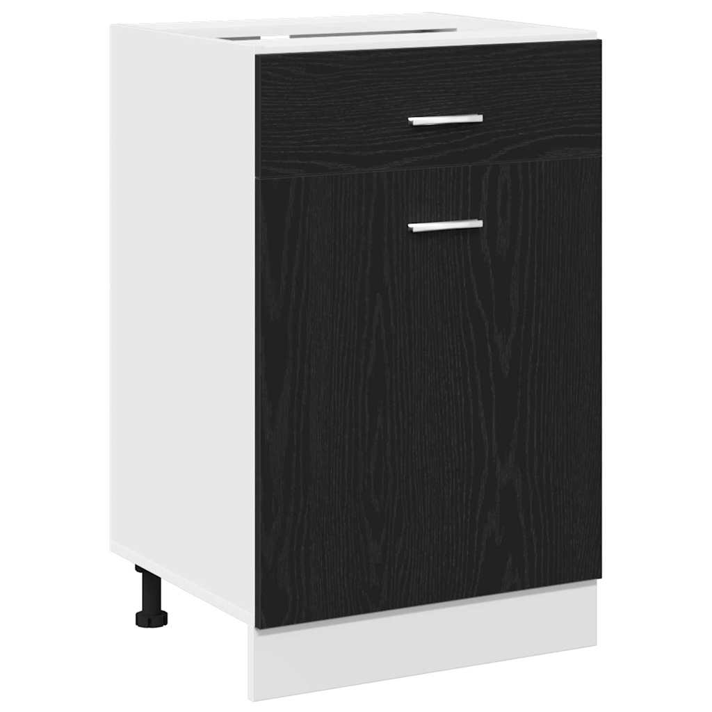 Mobile con Cassetti con cassetto Rovere nero 50 x 46 x 81.5 cm - homemem39