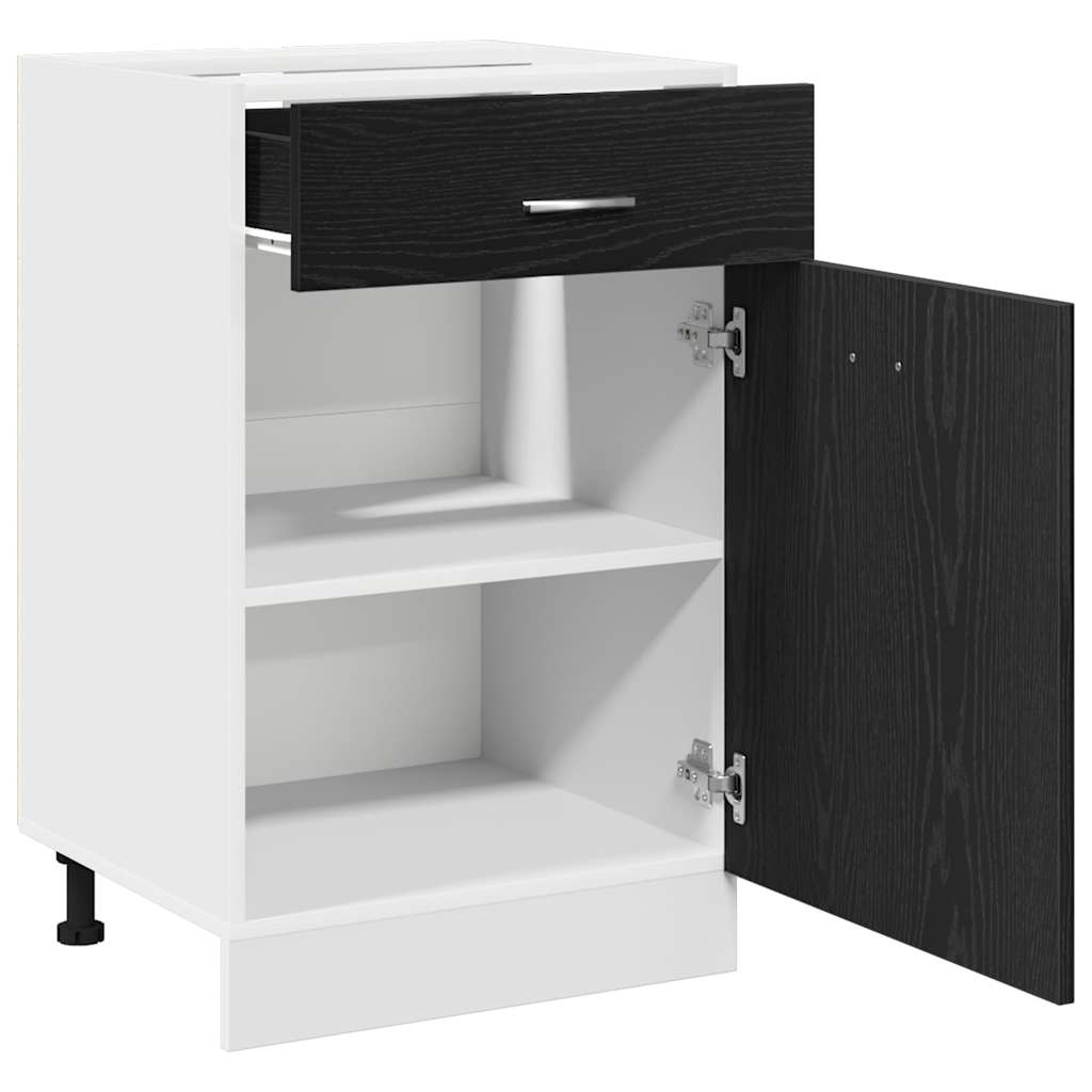Armadio pensile Rovere Nero 50 x 46 x 81,5 cm Legno multistrato