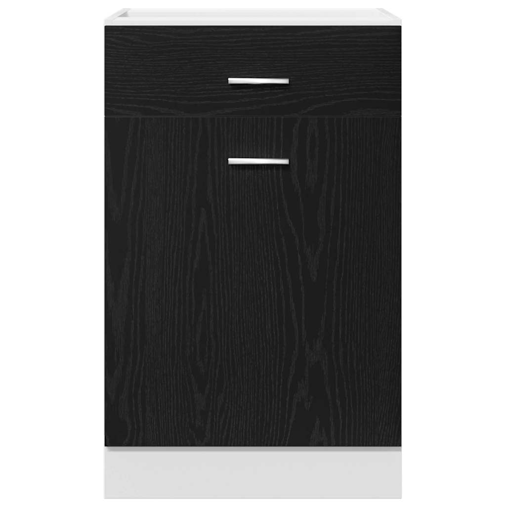 Mobile con Cassetti con cassetto Rovere nero 50 x 46 x 81.5 cm - homemem39