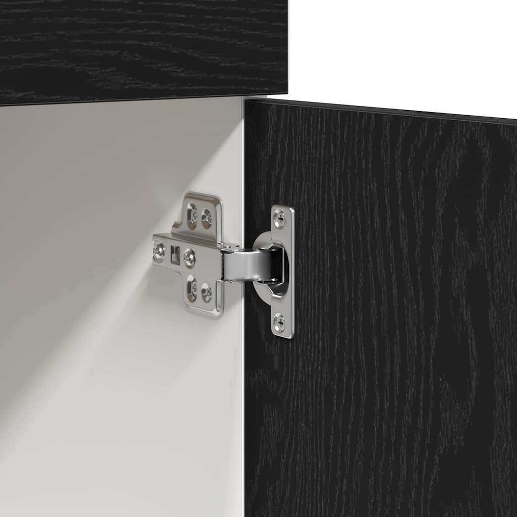 Armadio Base con Cassetto Riga Rovere nero 60 x 46 x 81,5 cm - homemem39