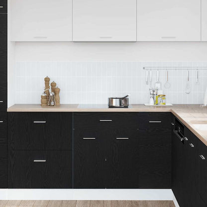 Armadio Base con Cassetto Riga Rovere nero 60 x 46 x 81,5 cm - homemem39