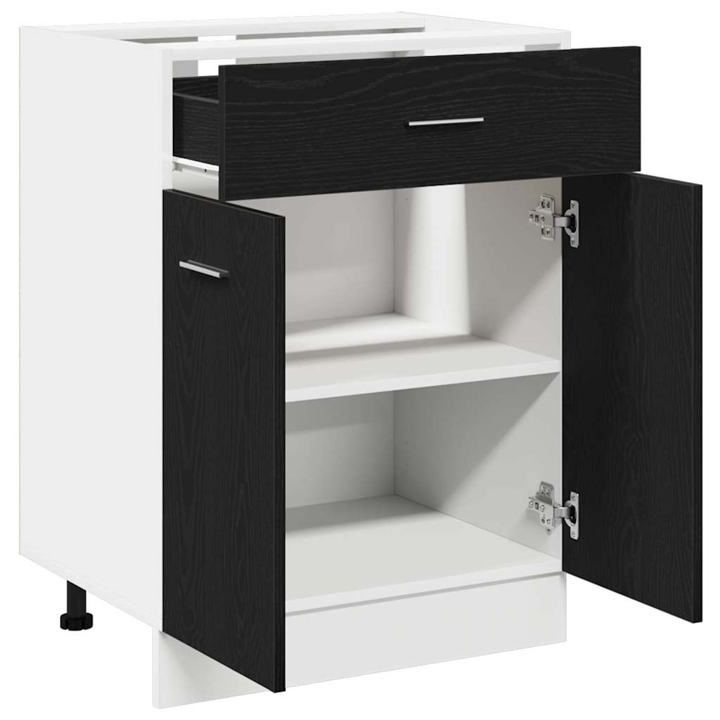Armadio pensile Rovere Nero 60 x 46 x 81,5 cm Legno multistrato