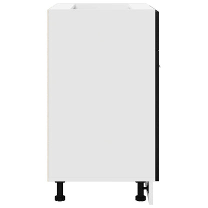 Armadio Base con Cassetto Riga Rovere nero 60 x 46 x 81,5 cm - homemem39