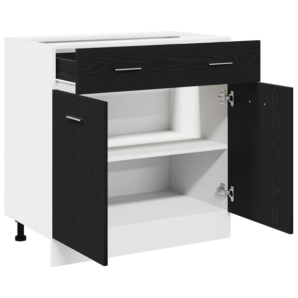 Armadio pensile Rovere Nero 80 x 31 x 81,5 cm Legno multistrato