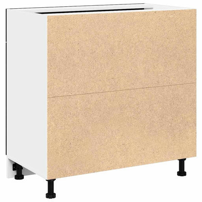 Armadietto con Cassetto Riga Rovere nero 80 x 46 x 81,5 cm - homemem39