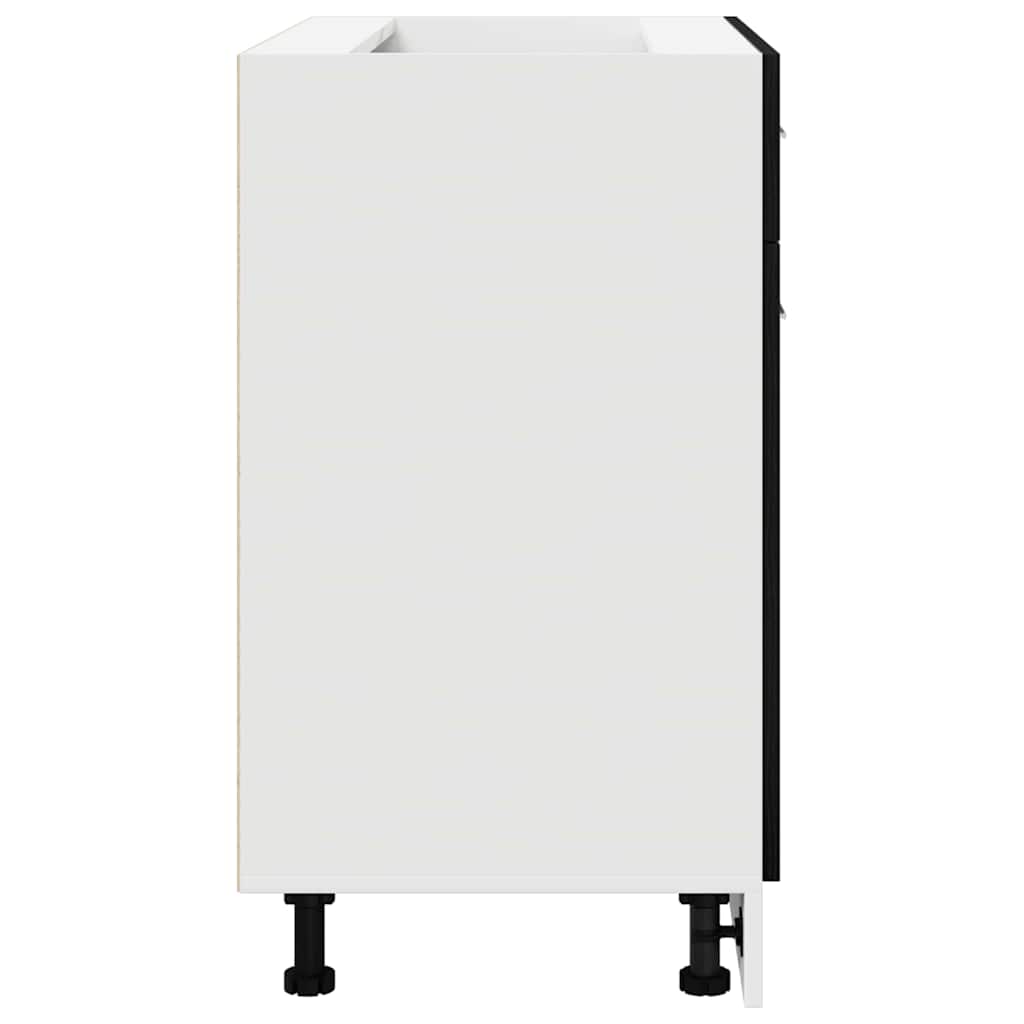 Armadietto con Cassetto Riga Rovere nero 80 x 46 x 81,5 cm - homemem39