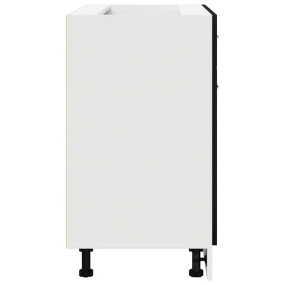 Armadietto con Cassetto Riga Rovere nero 80 x 46 x 81,5 cm - homemem39