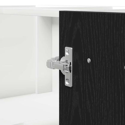 Armadio angolare in basso con lo scaffale Riga Rovere nero - homemem39