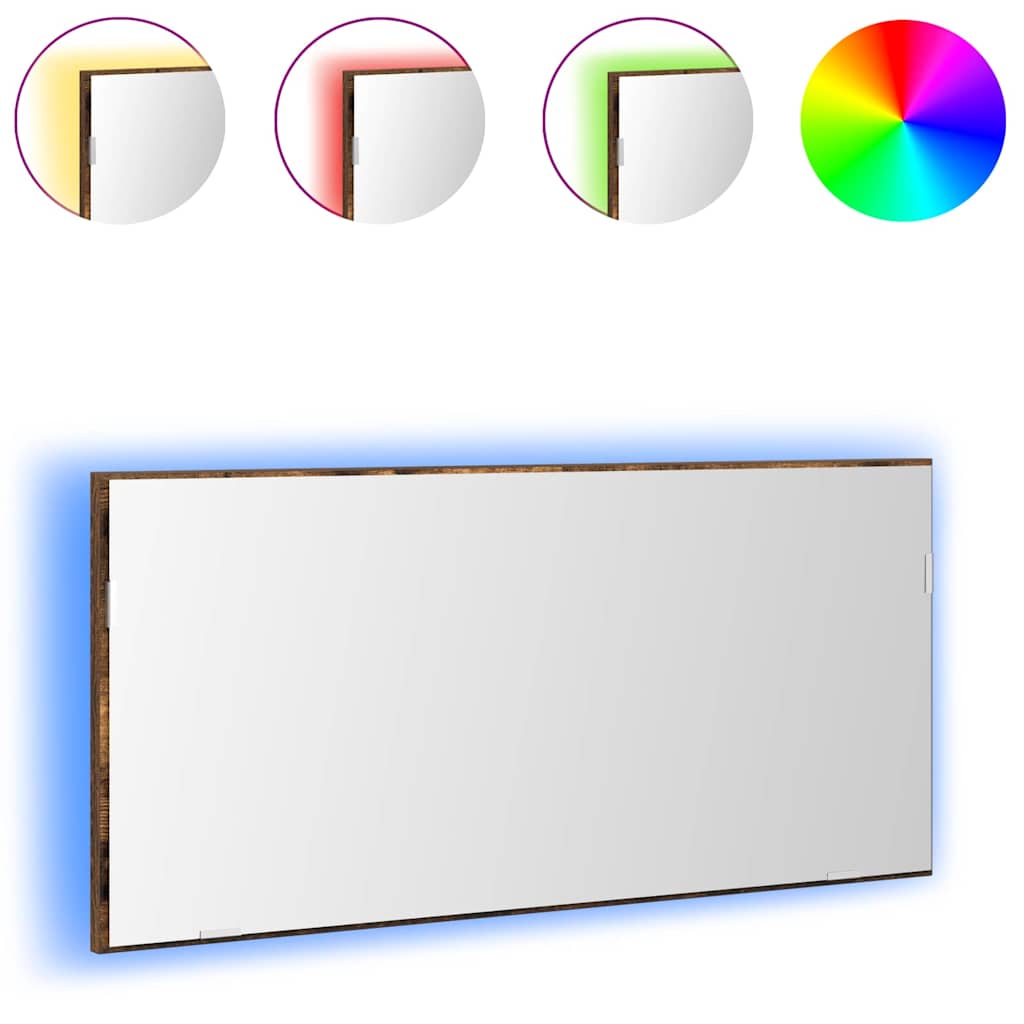 Specchio Marrone 80 x 37 cm Vetro e Legno Ingegnerizzato | homemem39