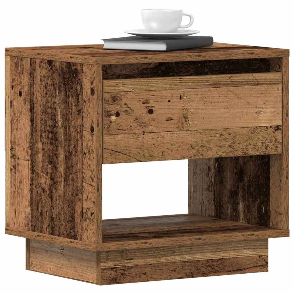 Comodino 2 pcs Legno vecchio 45 x 34 x 44 cm Legno multistrato
