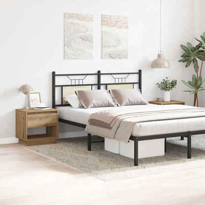 Comodino con cassetto 2 pcs Rovere artigianale 45 x 34 x 44 cm | homemem39