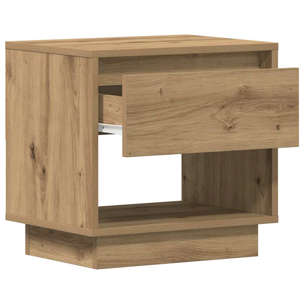 Comodino con cassetto 2 pcs Rovere artigianale 45 x 34 x 44 cm | homemem39