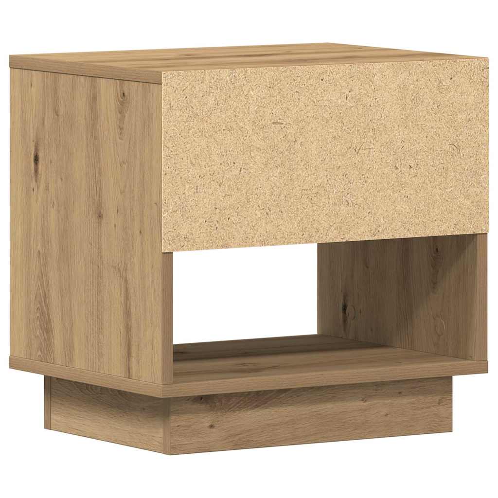 Comodino con cassetto 2 pcs Rovere artigianale 45 x 34 x 44 cm | homemem39