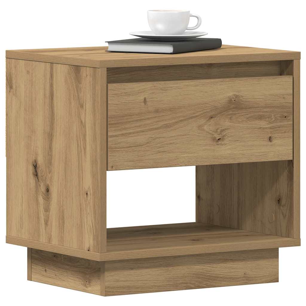Comodino con cassetto 2 pcs Rovere artigianale 45 x 34 x 44 cm | homemem39