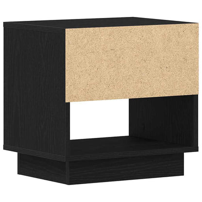 Comodino Rovere Nero 45 x 34 x 44 cm Legno multistrato