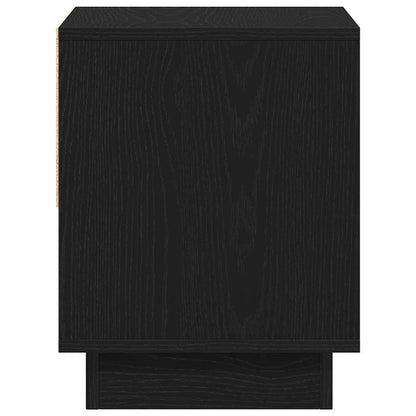 Comodino Rovere Nero 45 x 34 x 44 cm Legno multistrato | homemem39