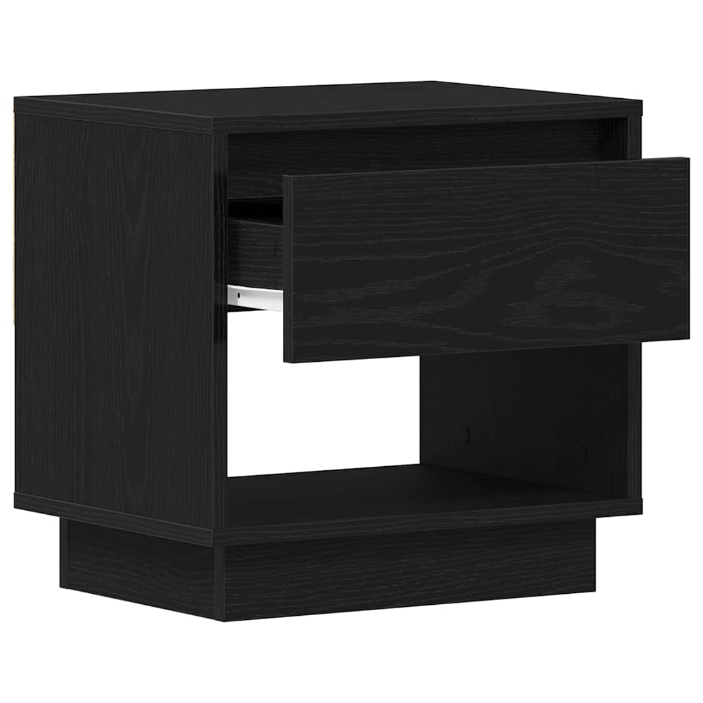 Comodino 2 pcs Rovere Nero 45 x 34 x 44 cm Legno multistrato | homemem39