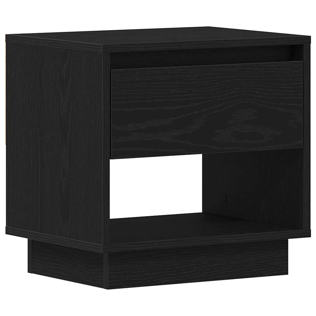 Comodino 2 pcs Rovere Nero 45 x 34 x 44 cm Legno multistrato