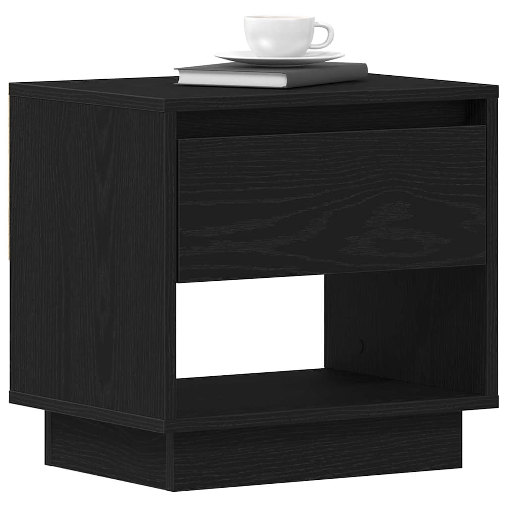 Comodino 2 pcs Rovere Nero 45 x 34 x 44 cm Legno multistrato | homemem39