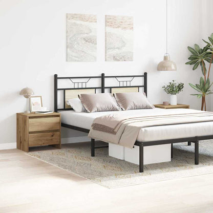 Armadio da Notte 2 pcs Rovere artigianale 45 x 34 x 44,5 cm | homemem39