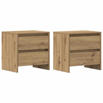 Armadio da Notte 2 pcs Rovere artigianale 45 x 34 x 44,5 cm | homemem39