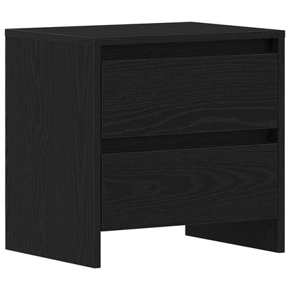 Armadio da Notte con cassetto Rovere Nero 45 x 34 x 44,5 cm | homemem39