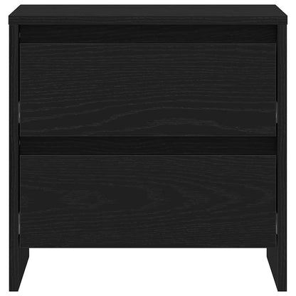 Armadio da Notte con cassetto Rovere Nero 45 x 34 x 44,5 cm | homemem39