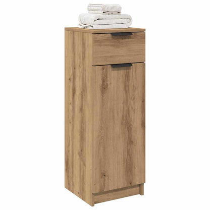 Mobile da Bagno con cassetto rovere artigianale 32 x 34 x 90 cm