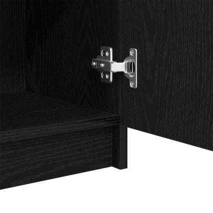Mobile da Bagno Rovere nero 32 x 34 x 90 cm Legno multistrato