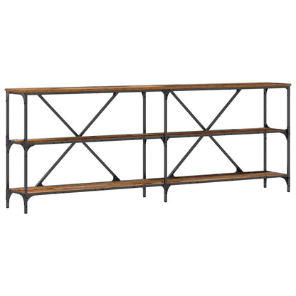 Tavolo consolle con lo scaffale Legno vecchio 200 x 30 x 75 cm