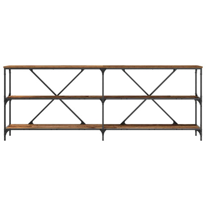 Tavolo consolle con lo scaffale Legno vecchio 200 x 30 x 75 cm