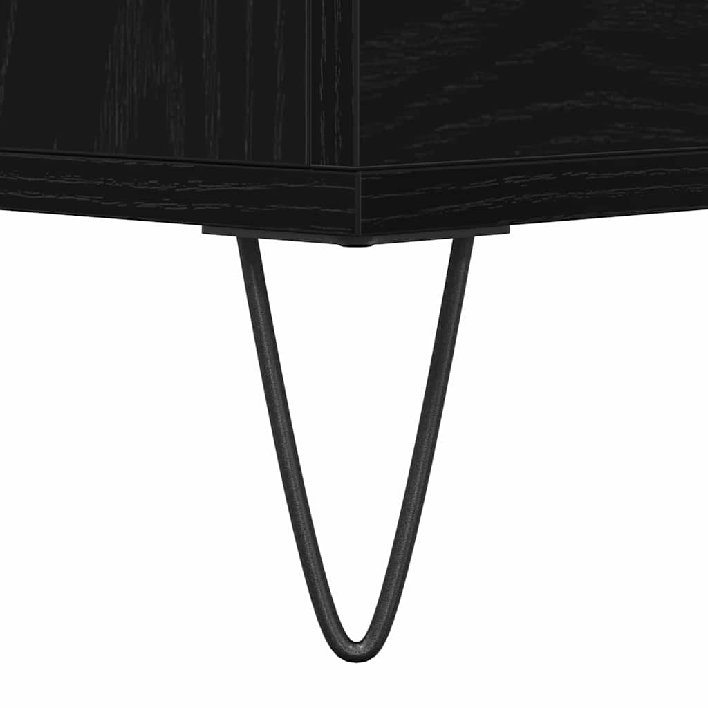 Credenza Rovere Nero 60 x 35 x 70 cm Legno multistrato