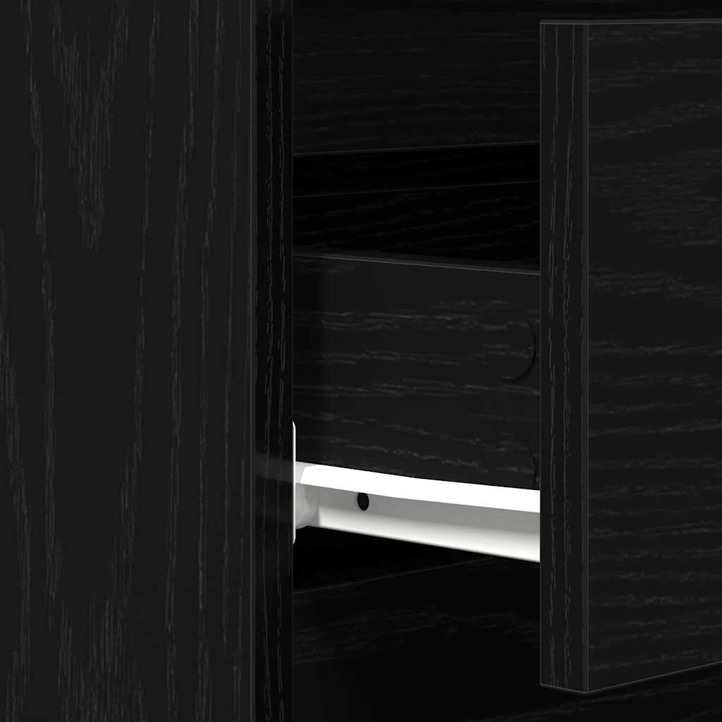 Credenza Rovere Nero 60 x 35 x 70 cm Legno multistrato | homemem39