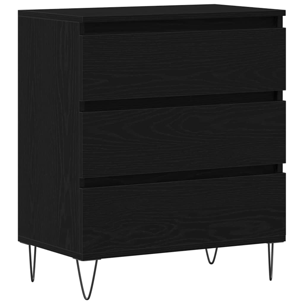 Credenza Rovere Nero 60 x 35 x 70 cm Legno multistrato