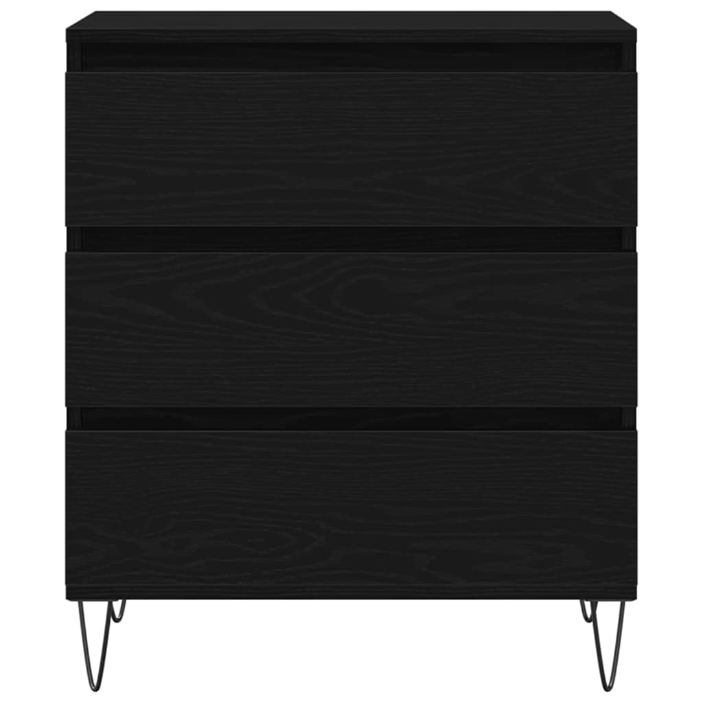 Credenza Rovere Nero 60 x 35 x 70 cm Legno multistrato