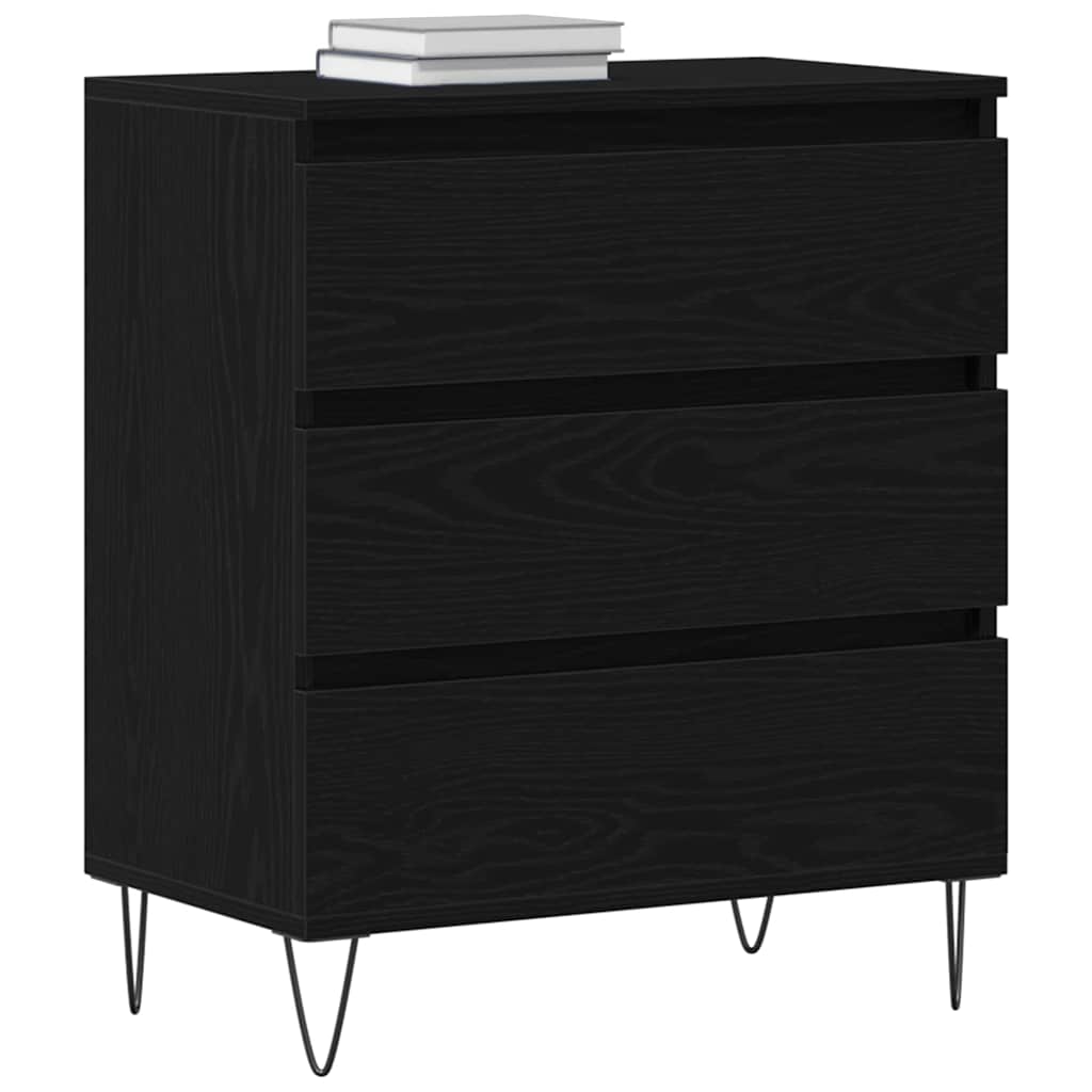 Credenza Rovere Nero 60 x 35 x 70 cm Legno multistrato
