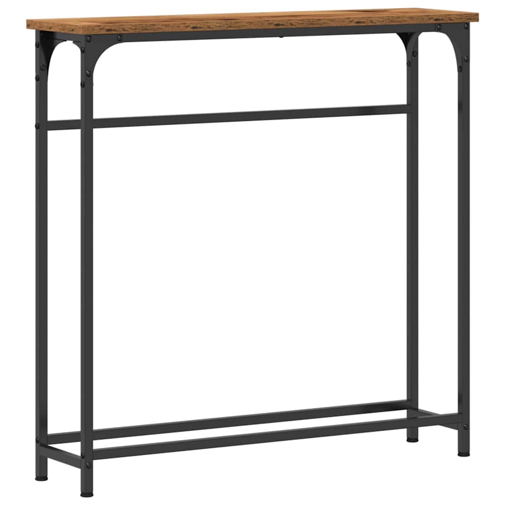 Tavolo consolle con lo scaffale Legno vecchio 75 x 19,5 x 75 cm