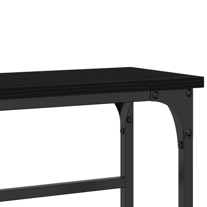 Tavolo consolle Rovere Nero 75 x 19,5 x 75 cm Legno multistrato | homemem39