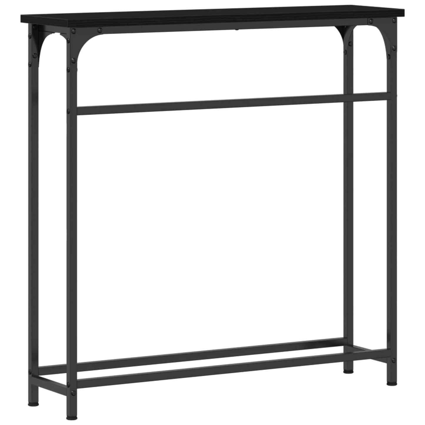 Tavolo consolle Rovere Nero 75 x 19,5 x 75 cm Legno multistrato | homemem39