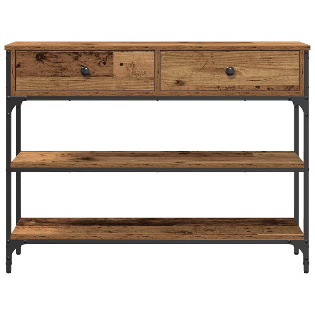 Tavolo consolle con cassetto Legno vecchio 72.5 x 25 x 75 cm