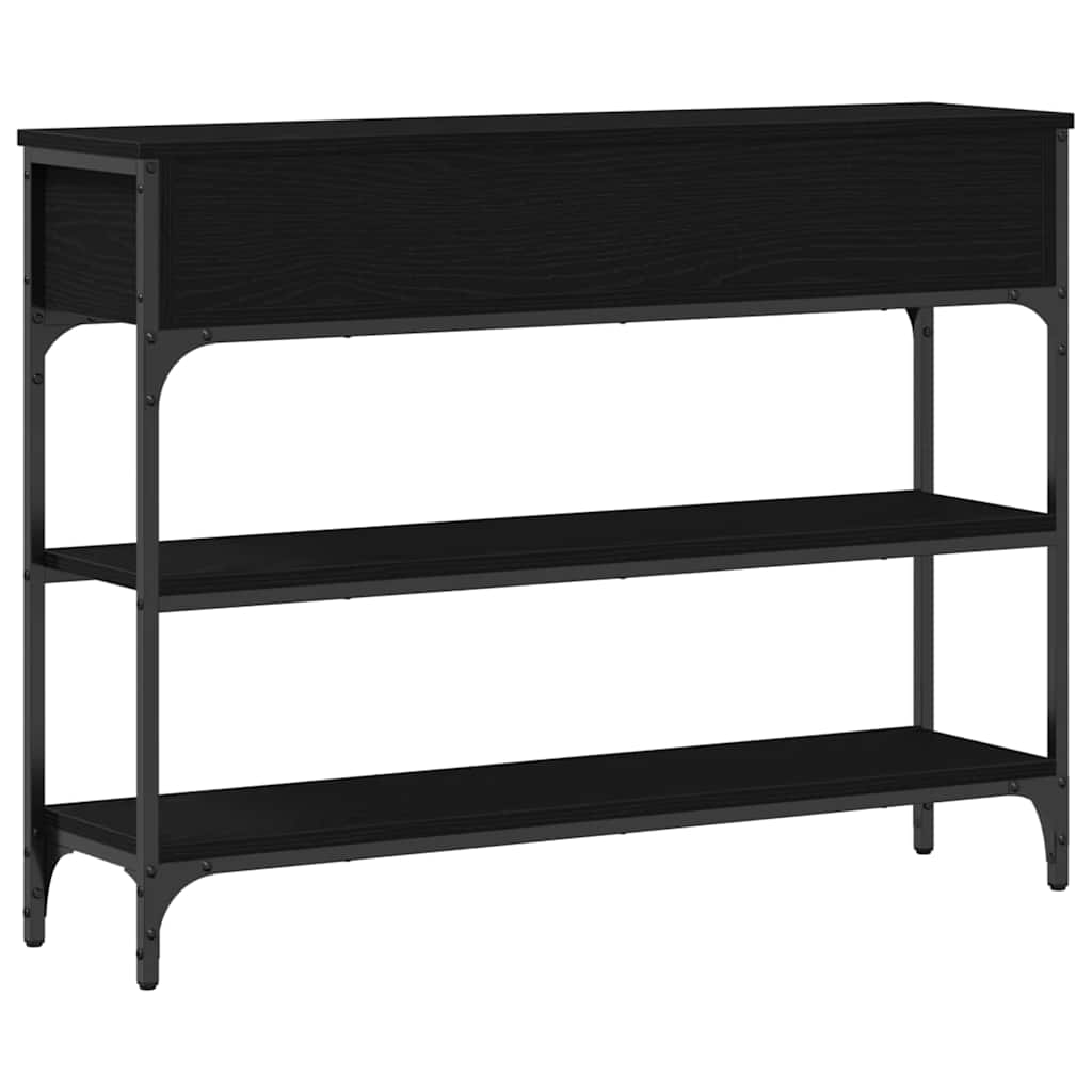 Tavolo consolle Rovere Nero 100 x 25 x 75 cm Legno multistrato | homemem39