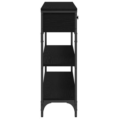 Tavolo consolle Rovere Nero 100 x 25 x 75 cm Legno multistrato | homemem39