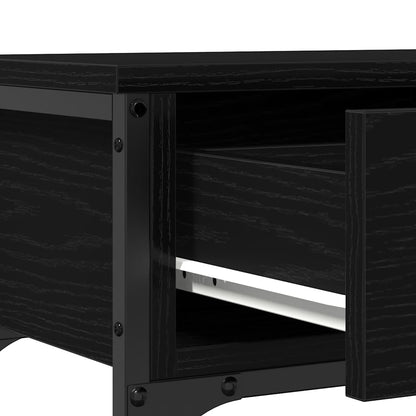 Tavolo consolle Rovere Nero 72.5 x 25 x 75 cm Legno multistrato | homemem39